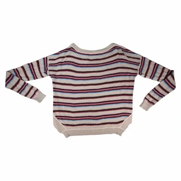 Free People Beach Wool Blend Road Trip Striped Pullover Sweater Women’s Size L - Picture 7 of 10